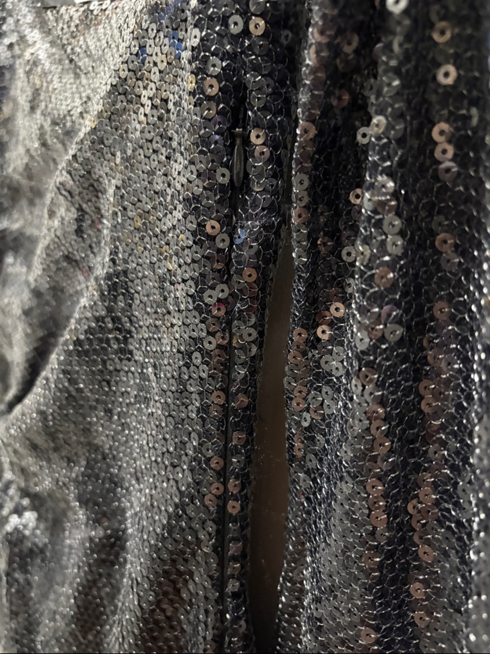 LPA Black Sequin Long-Sleeve Draped Gown - Picture 9 of 12